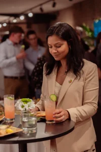 Luxury rooftop hosting for professional networking and industry-wide cocktail mixers.