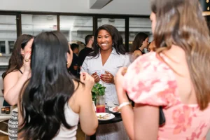 Luxury private dining experience for corporate clients in a Midtown Manhattan event gallery.
